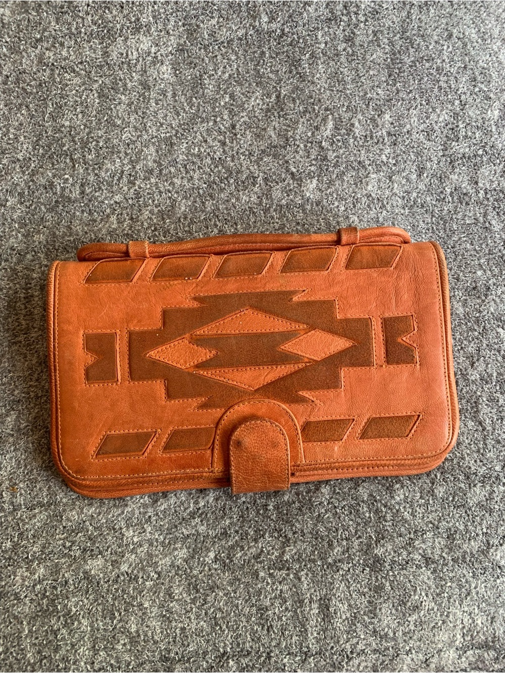 Cleobella Mexicana Rust Suede Western-Style Women’s Clutch Bag Leather